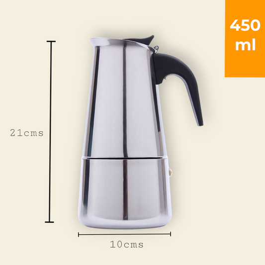 Cafetera Tipo Italiana En Acero Inoxidable 450ML - Envío Gratis