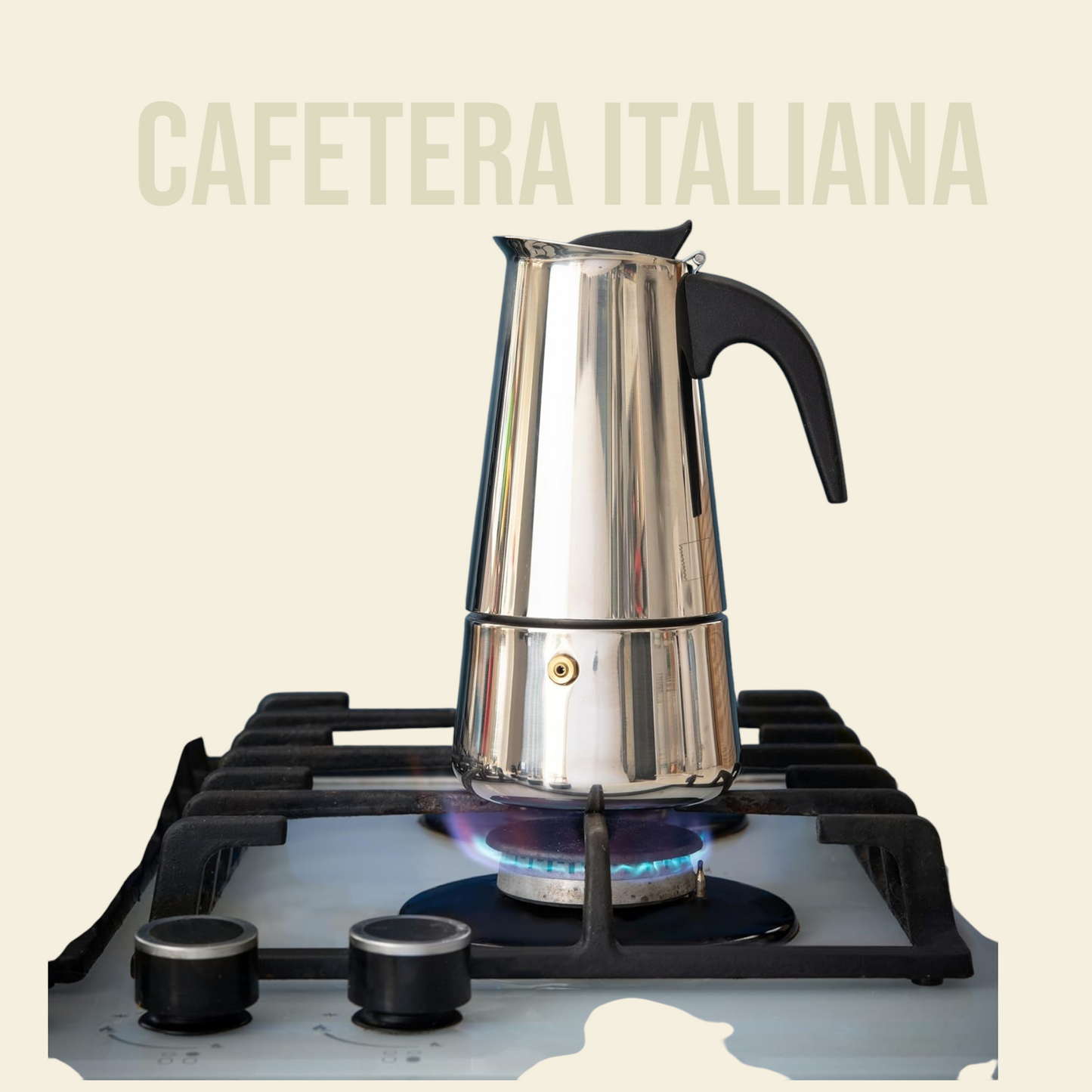 Cafetera Tipo Italiana En Acero Inoxidable 450ML - Envío Gratis