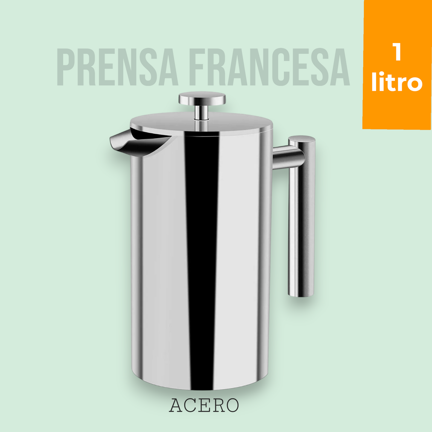 Prensa Francesa en Acero 1 Litro - Envío Gratis